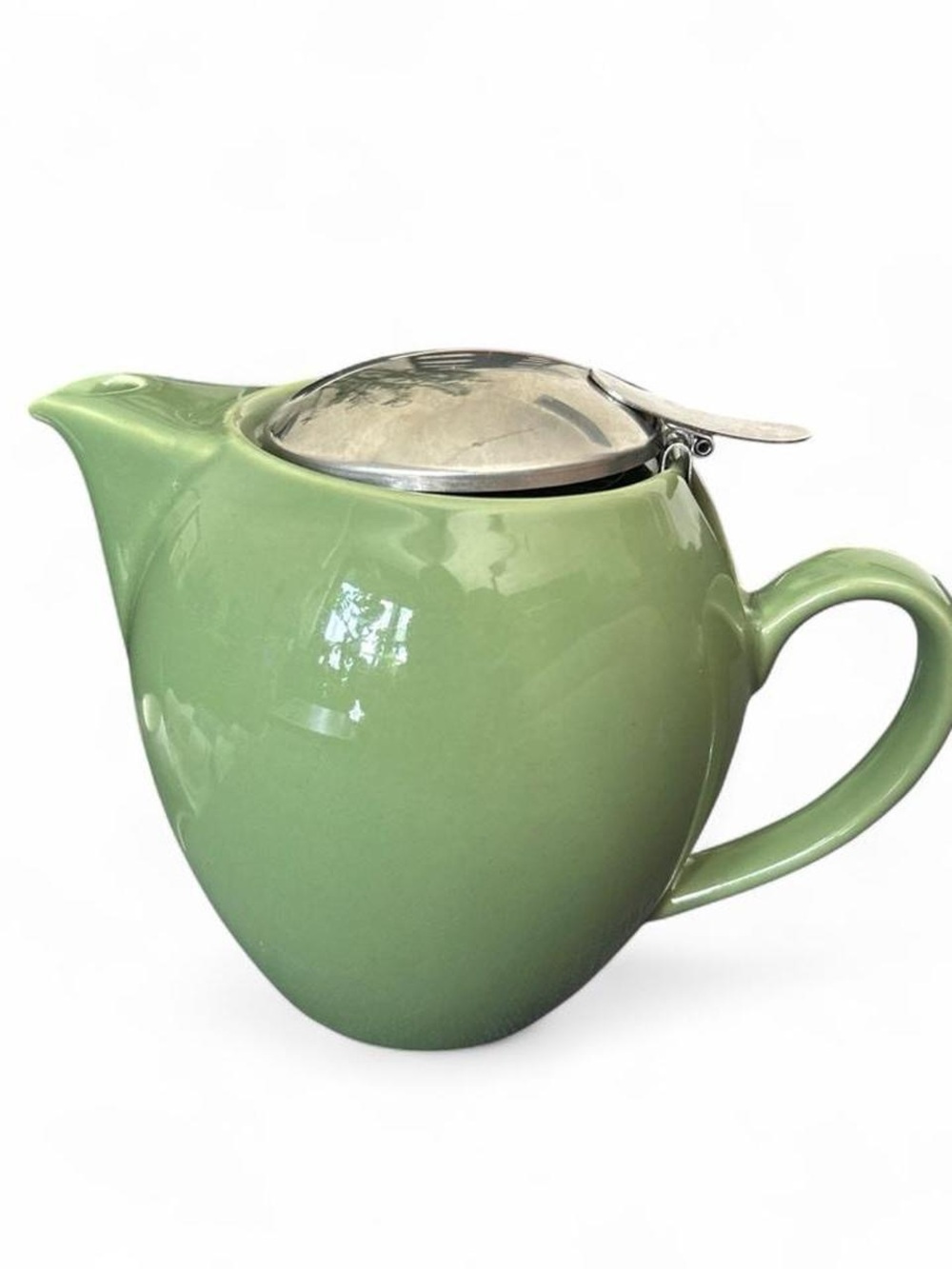 Bee House Green Ceramic Teapot with Infuser